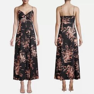 Joie Almona Floral Empire-Waist Maxi Dress Sz XXS